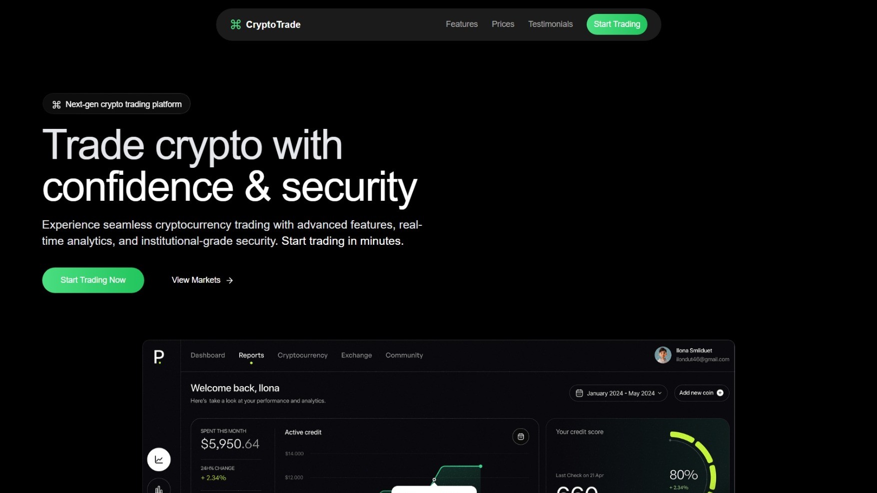 Crypto Trade Template - Trading Platform by Ahmed Abidi (Abidi Ahmed) - Full Stack Developer